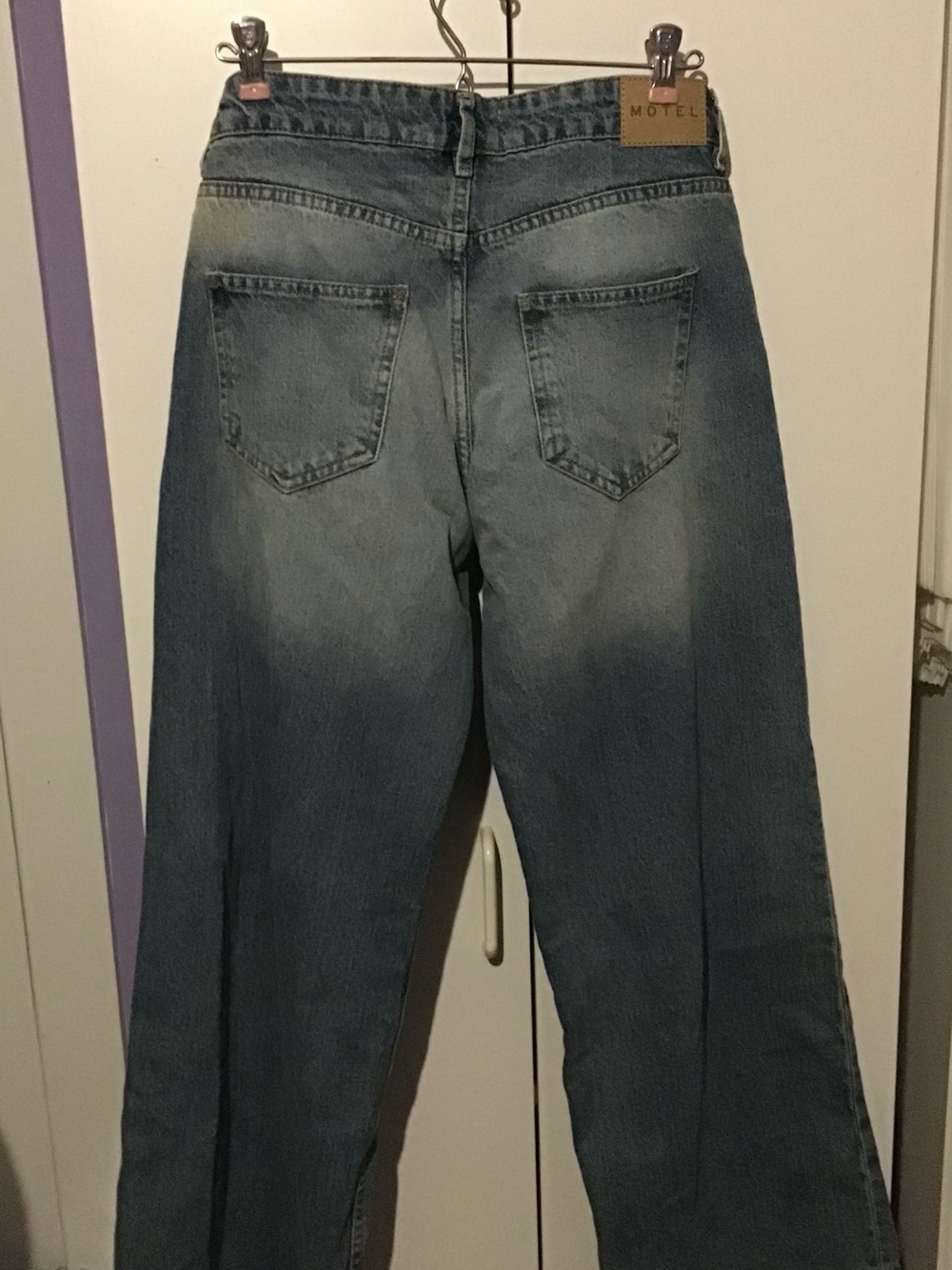 Motel Rocks Light Blue Low Rise Jeans - Picture 2 of 5